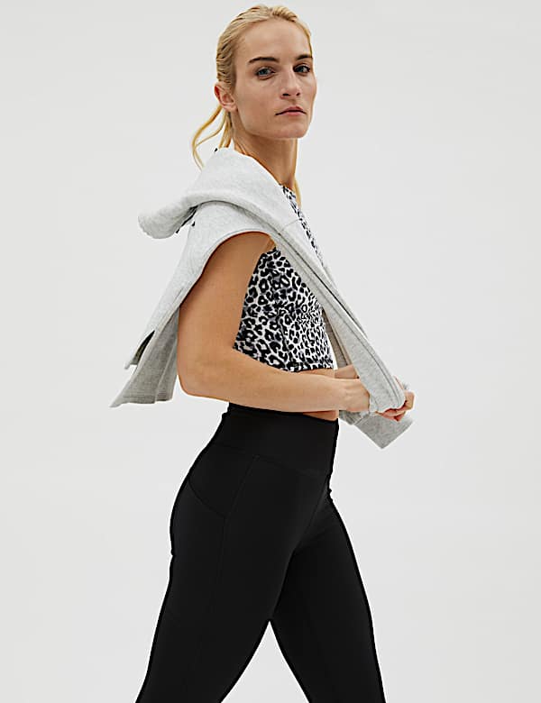 Printed Scoop Neck Cropped Vest Top '