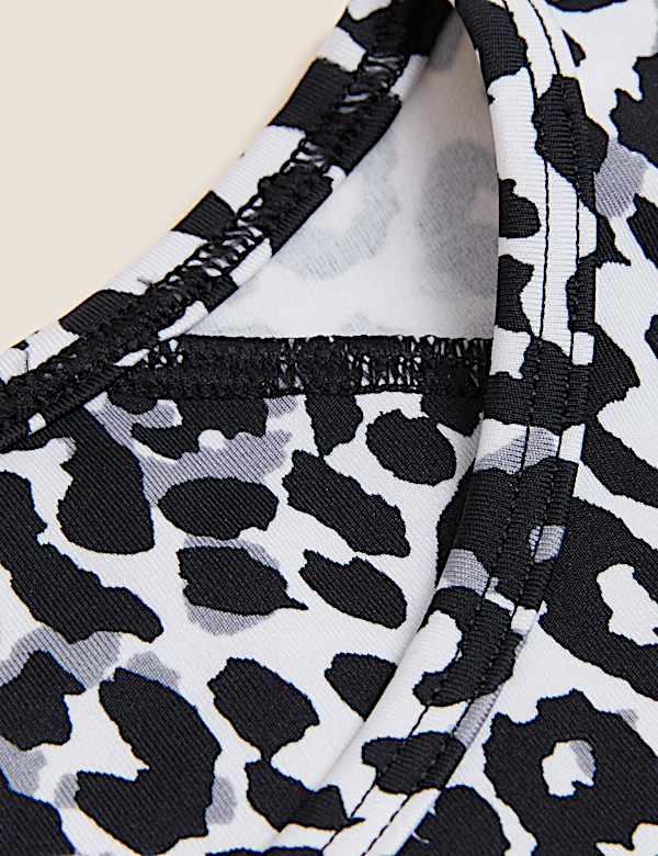 Printed Scoop Neck Cropped Vest Top '