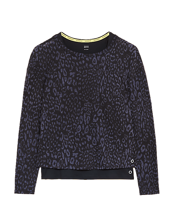 Scoop Neck 2-in-1 Long Sleeve Top