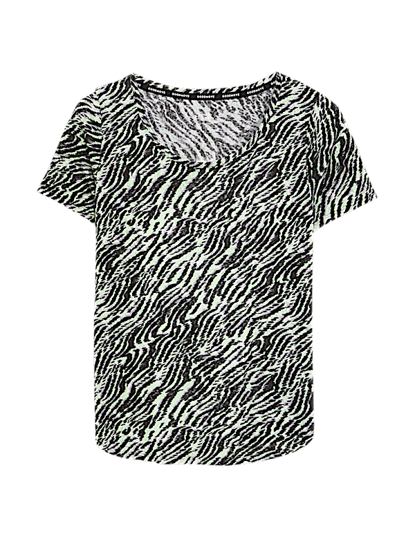 Printed Scoop Neck 2-in-1 T-Shirt