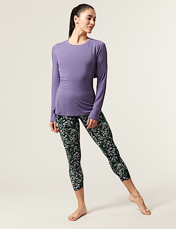 Scoop Neck Open Back Relaxed Yoga Top