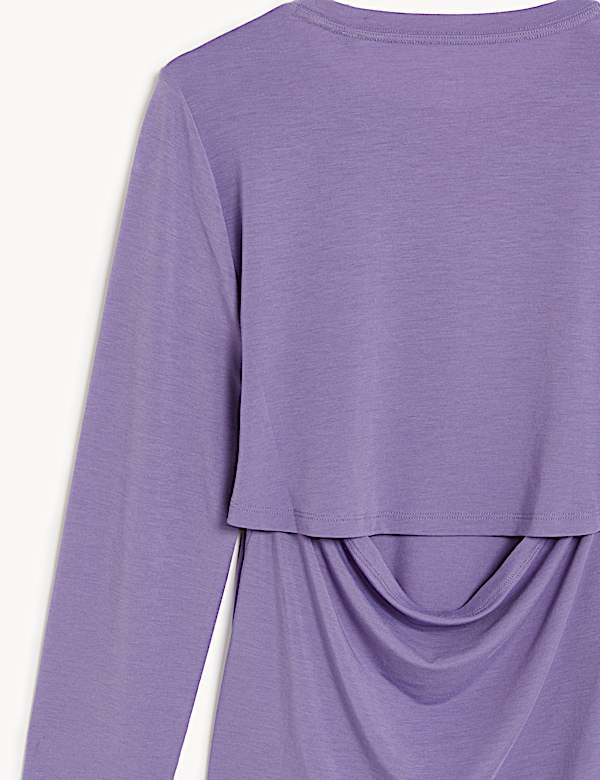 Scoop Neck Open Back Relaxed Yoga Top