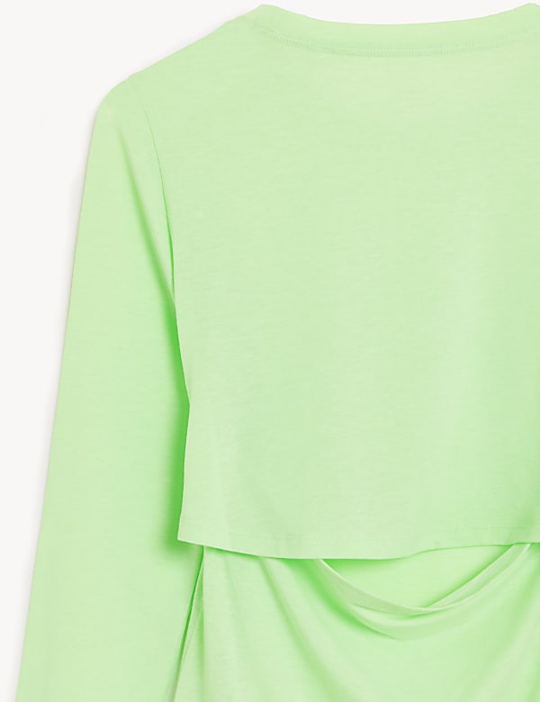 Scoop Neck Open Back Relaxed Yoga Top