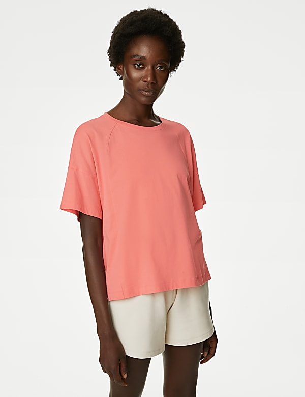 Pure Cotton Scoop Neck Oversized T-Shirt