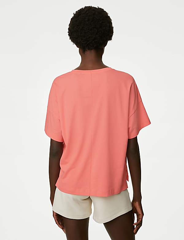 Pure Cotton Scoop Neck Oversized T-Shirt