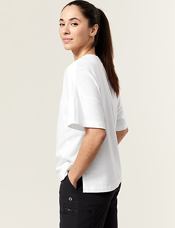 Pure Cotton Scoop Neck Oversized T-Shirt