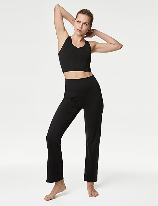 V-Neck Padded Yoga Crop Top