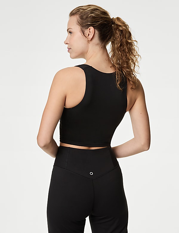 Buy V Neck Padded Yoga Crop Top at Marks Spencer