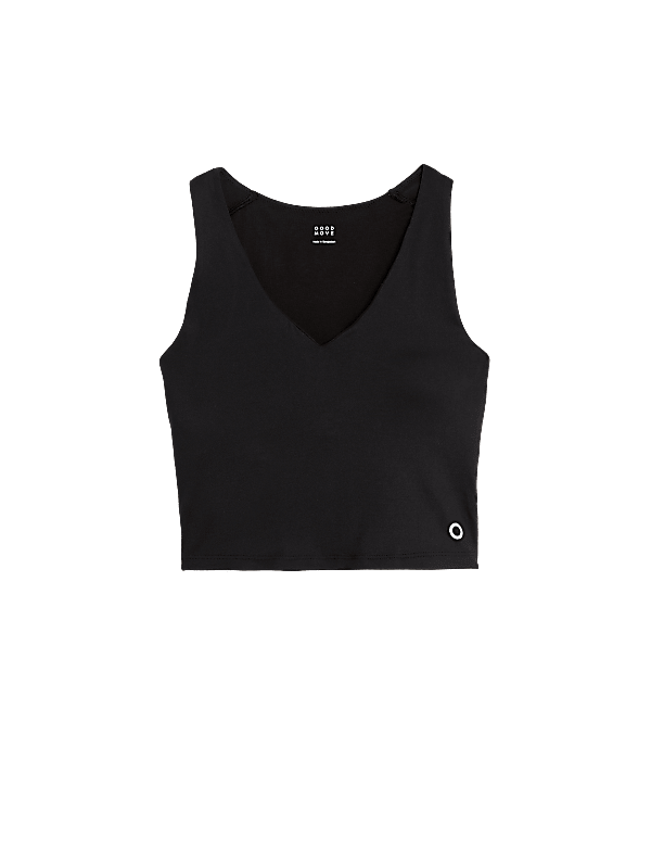 V-Neck Padded Yoga Crop Top