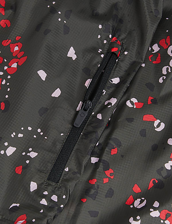 Lightweight Printed Hooded Running Jacket