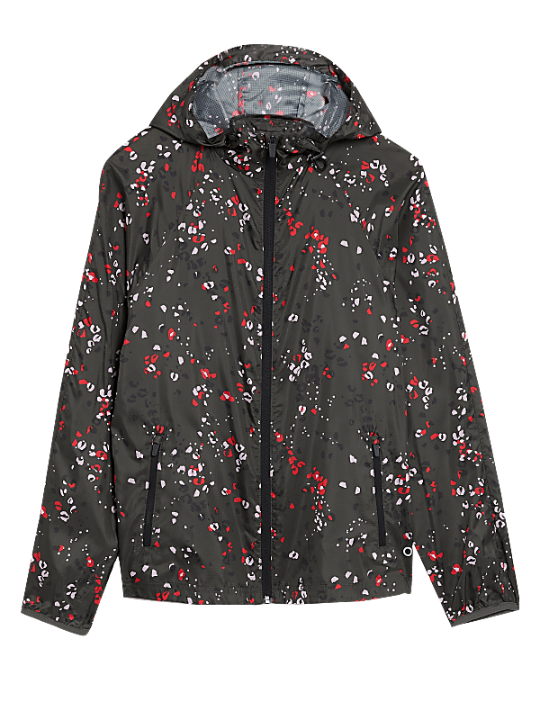 Lightweight Printed Hooded Running Jacket