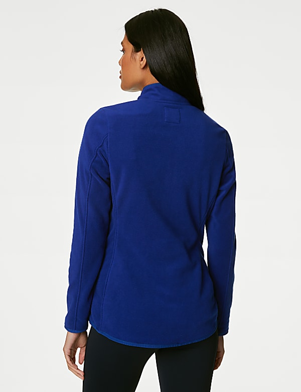 Slim Fit Standing Collar Fleece Jacket