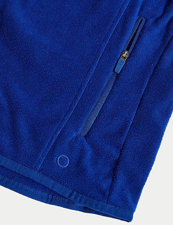 Slim Fit Standing Collar Fleece Jacket