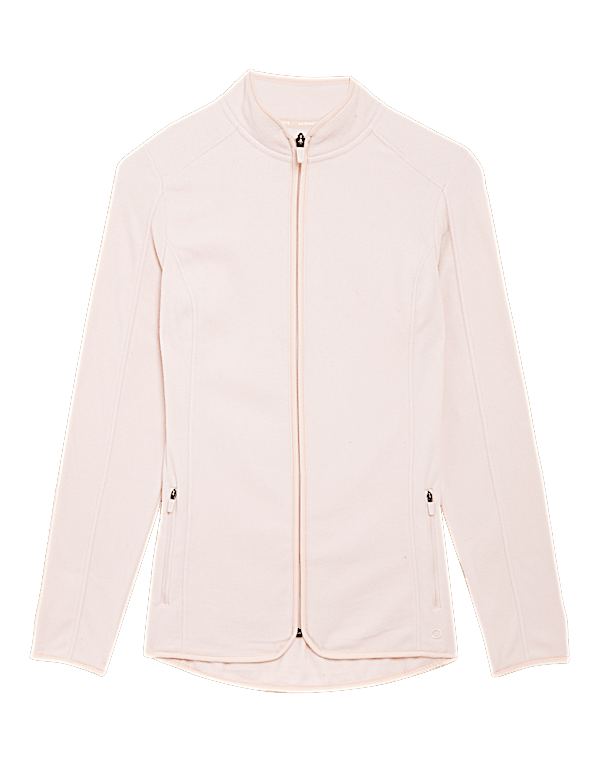 Slim Fit Standing Collar Fleece Jacket