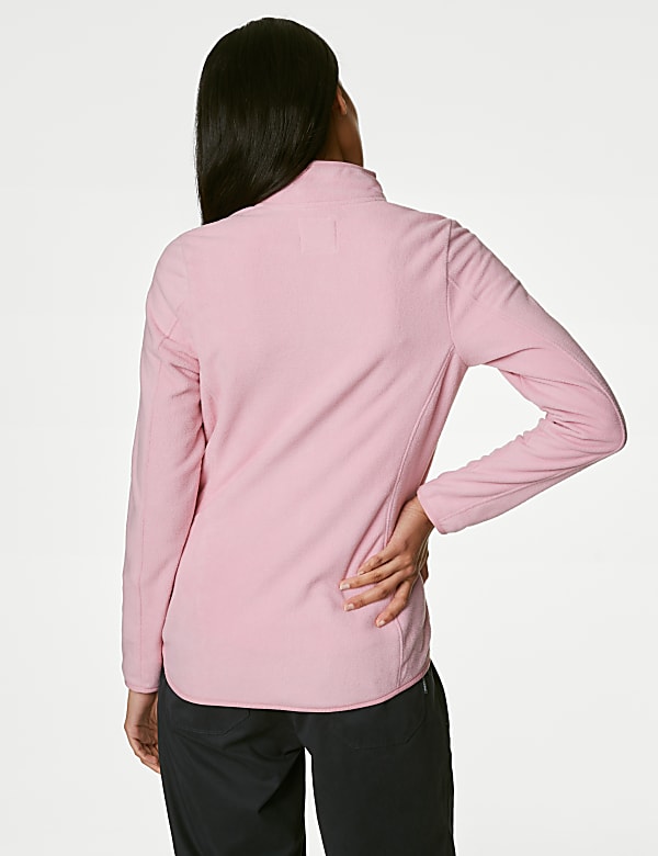 Slim Fit Standing Collar Fleece Jacket