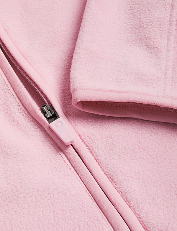 Slim Fit Standing Collar Fleece Jacket
