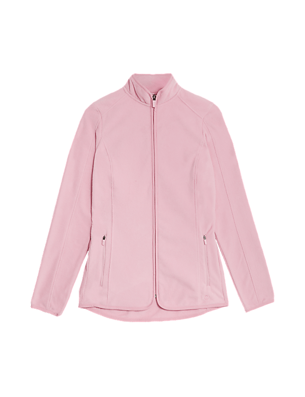 Slim Fit Standing Collar Fleece Jacket