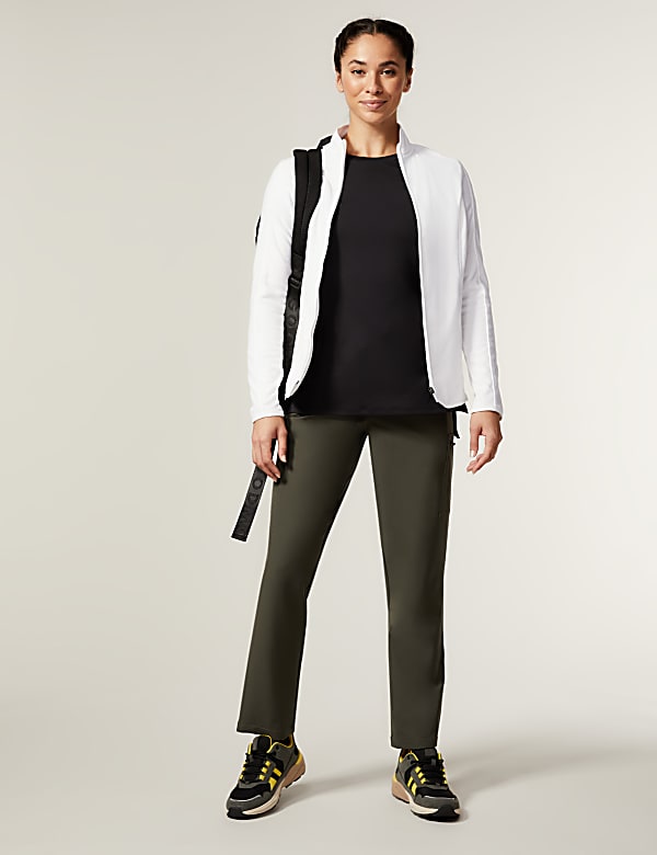 Slim Fit Standing Collar Fleece Jacket