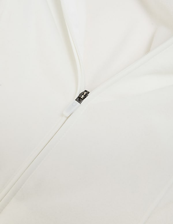 Slim Fit Standing Collar Fleece Jacket