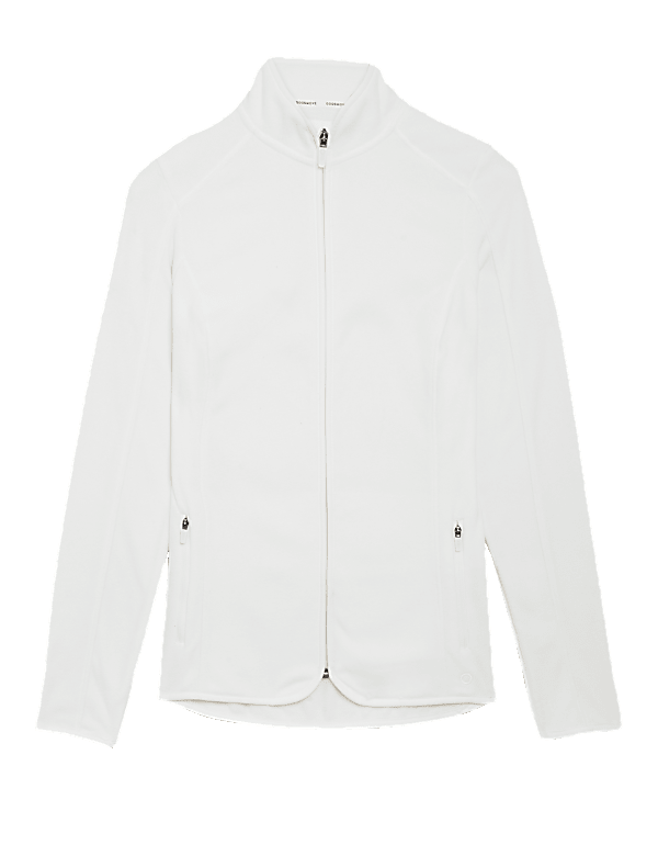 Slim Fit Standing Collar Fleece Jacket