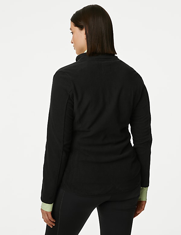 Slim Fit Standing Collar Fleece Jacket