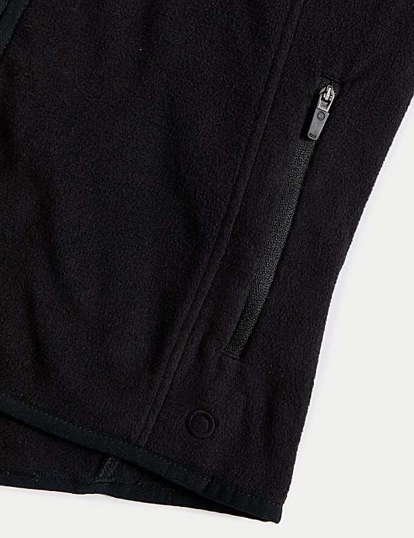 Slim Fit Standing Collar Fleece Jacket