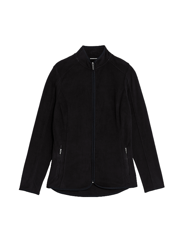 Slim Fit Standing Collar Fleece Jacket