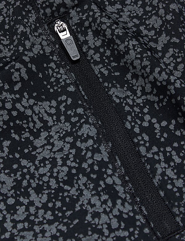 Printed Reflective Long Sleeve Running Top