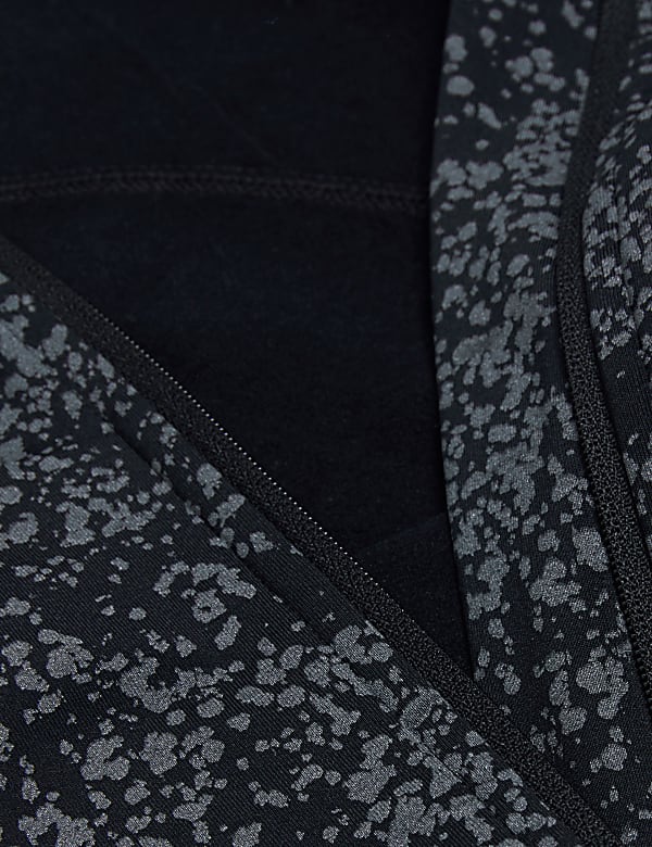 Printed Reflective Long Sleeve Running Top