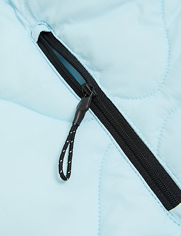 Quilted Zip Up Funnel Neck Puffer Gilet