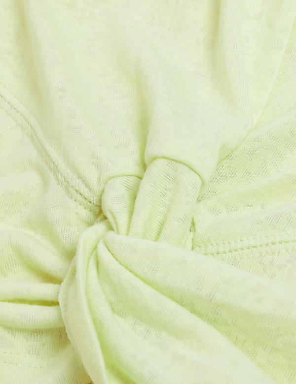 Twist Front Cropped T-Shirt