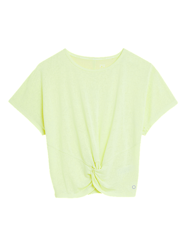 Twist Front Cropped T-Shirt