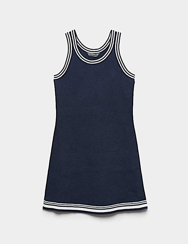 Cotton Rich Round Neck Fitted Sports Dress - AL
