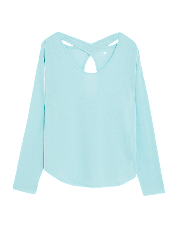 Scoop Neck Cross Back Yoga Top