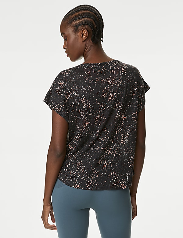 Printed Scoop Neck Relaxed T-Shirt