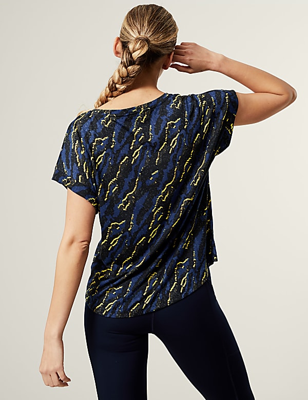 Printed Scoop Neck Relaxed T-Shirt