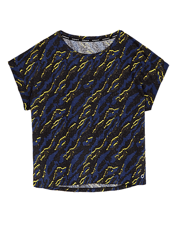 Printed Scoop Neck Relaxed T-Shirt