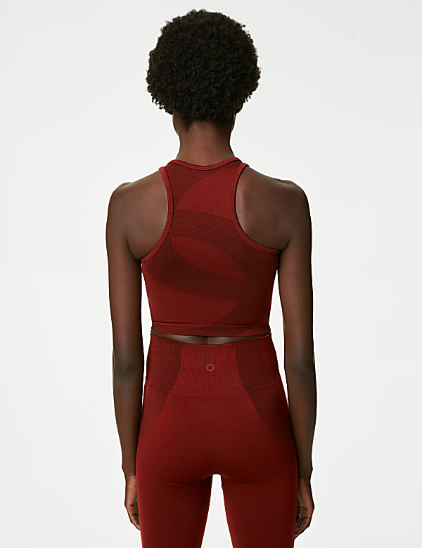 Scoop Neck Seamless Fitted Crop Top