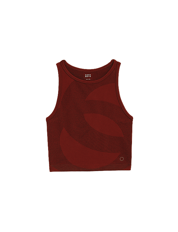 Scoop Neck Seamless Fitted Crop Top