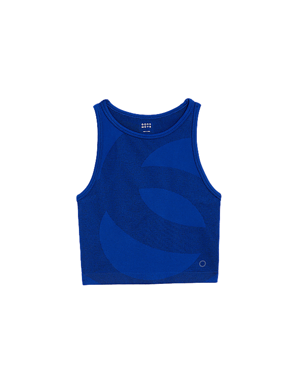 Scoop Neck Seamless Fitted Crop Top