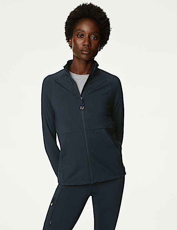 Funnel Neck Zip Up Walking Top