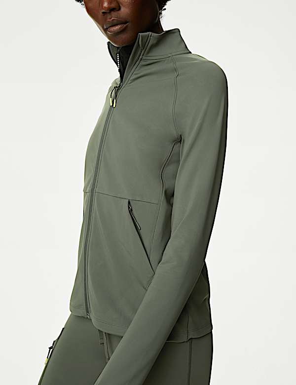 Funnel Neck Zip Up Walking Top