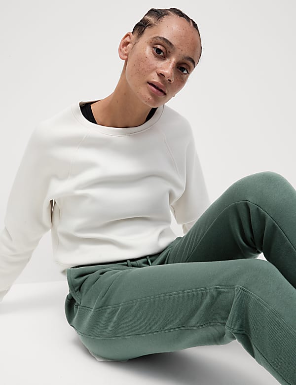 Cotton Rich RelaxedHigh Waisted Joggers