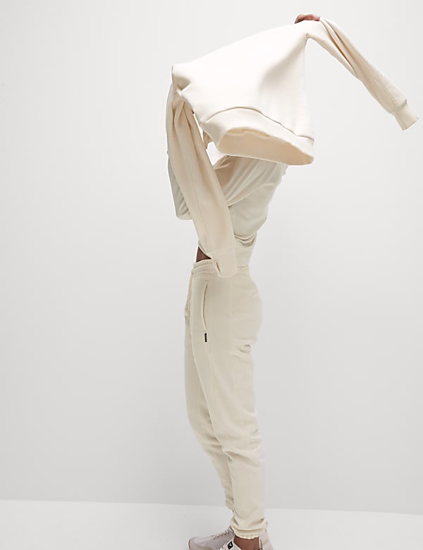 Cotton Rich RelaxedHigh Waisted Joggers