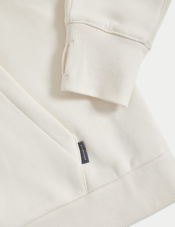 Cotton Rich Funnel Neck Half Zip Sweatshirt