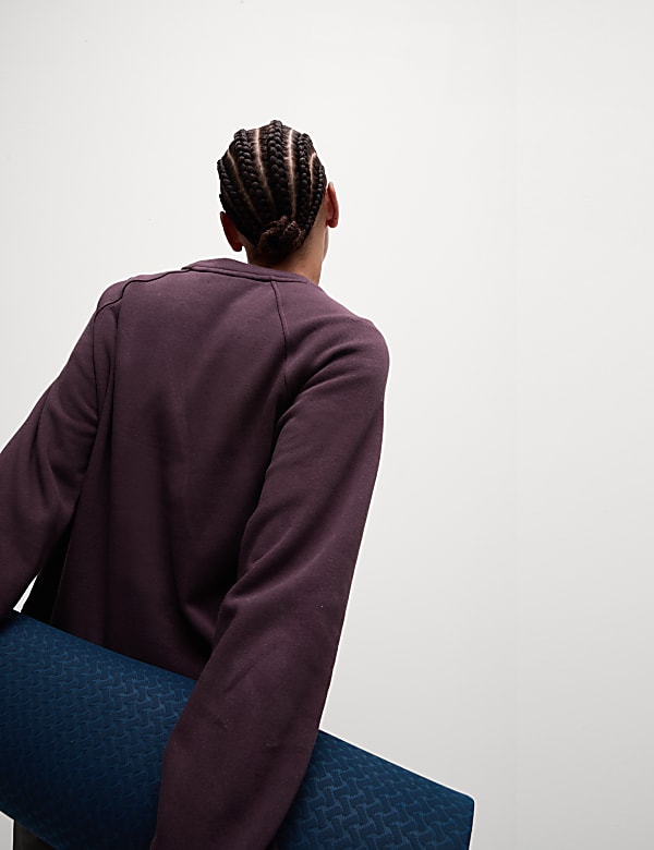 Cotton Rich Crew Neck Sweat-shirt - KR