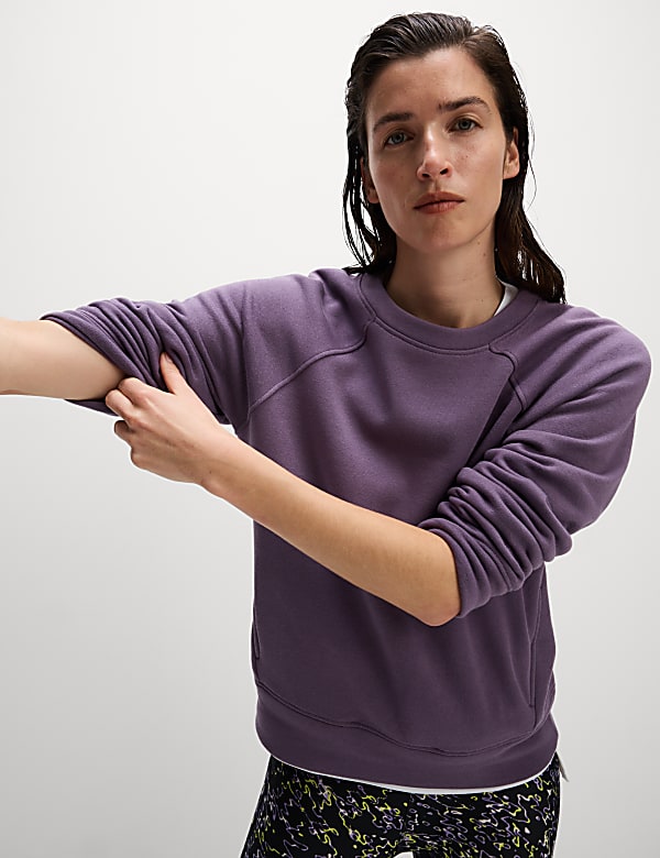 Cotton Rich Crew Neck Sweat-shirt - US