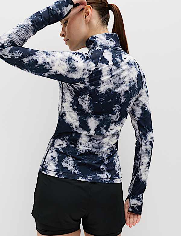 Laufoberteil mit halbem Rei&szlig;verschluss, Ultraheat&trade; und Muster - AT