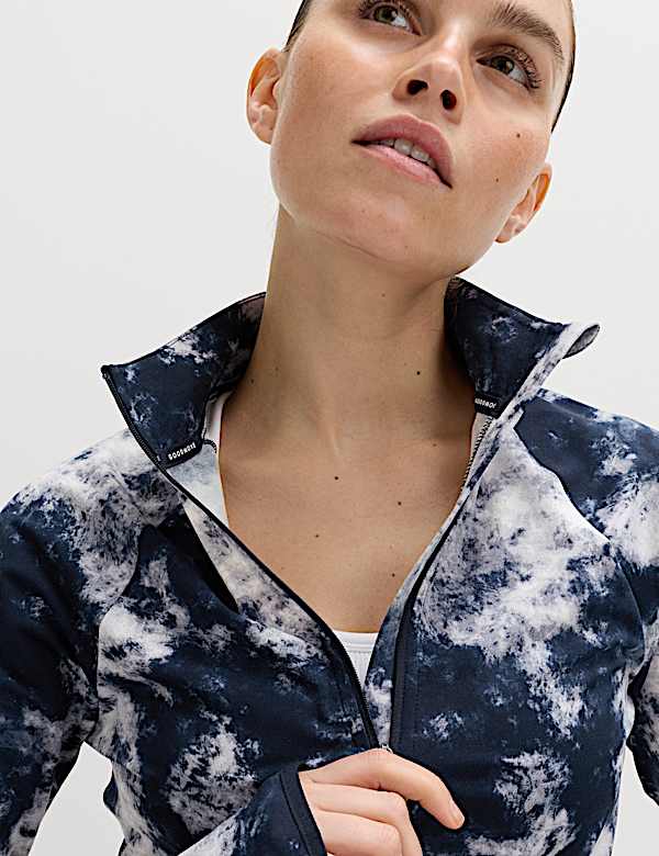 Laufoberteil mit halbem Rei&szlig;verschluss, Ultraheat&trade; und Muster - AT