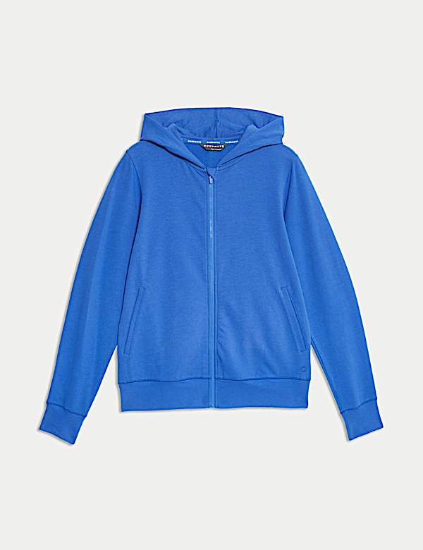 Cotton Rich Relaxed Zip Up Hoodie - JP
